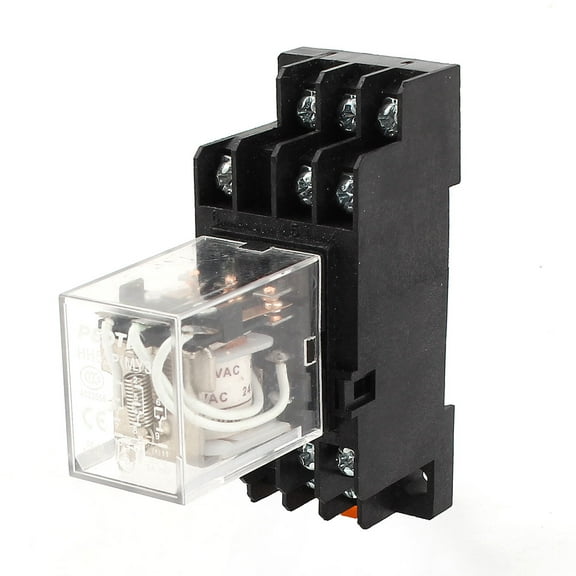 Unique Bargains  24V Coil 11 Pins 3PDT Electromagnetic Power Relay w Socket Base