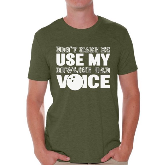 Awkward Styles Men's Bowling Dad Voice Funny Father`s Graphic T-shirt Tops Sport Dad Father's Day Gift