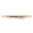 thumbnail image 2 of Auriga Fine Jewelry 10K Rose Gold 1.2mm Criss-Cross Pattern Stackable Band for Women Size 10, 2 of 6