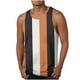 thumbnail image 1 of Camiseta sin mangas de cuello redondo para hombre, ropa de ocio, fitness, para el hogar, pijamas, camiseta con estampado de rayas de moda a color, blusa deportiva de poliéster para hombre, 1 of 4