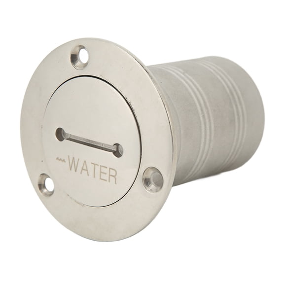 Deck Filler Port, Stainless Steel Marine Filler Ports 50mm Exquisite Multipurpose Corrosion Resistant for Boats for Trailer Tanks GAS,DIESEL,WASTE,WATER,FUEL