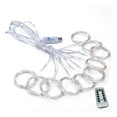 thumbnail image 2 of Luces de Cortina LED, Luces de Cuerda de Cortina Alta Seguridad 8 Modo 3.3x3.3yd para exteriores, 2 of 8