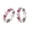 4, variant on Trendy Drip Oil Round Love Heart Hoop Earrings Enamel Ear Buckles Women Jewelry