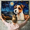 thumbnail image 6 of Parson Russell Terrier Dog Canvas Van Gogh Starry Night Wall Art Gifts Canvas Wall Art Frame Music Artist Customized Canvas Framed Photo Art Work For The Bedroom(Gifts For Dog Lover ), 6 of 6