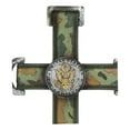 thumbnail image 6 of Western United States Army Military Eagle Medallion in Camo Green Wall Cross, 6 of 8