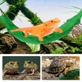 thumbnail image 2 of Unique Bargains Bearded Dragon Hammock Lizard Hammock with Suction Cups and Hooks Bearded Dragon Tank Accessories Reptile Lounger for Chameleon Geckos 1 Set Dark Green, 2 of 7