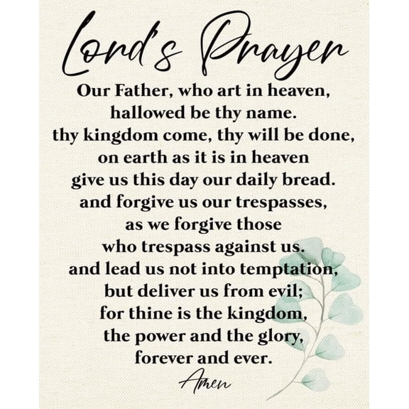 Inspirational Canvas Art Signs, Lord's Prayer Wall Decor poster Christian Poster Decoration, Farmhouse Bible Verse Home Decoration poster