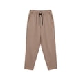 thumbnail image 5 of Ltctricy Women's Capri Pants with Pockets Tapered Casual Drawstring Lounge Pants Buttons Travel Beach Pants(Brown,4X-Large), 5 of 7