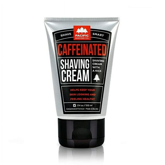 Pacific Shaving Company Caffeinated Shaving Cream for Men & Women, 1-Pack, 3.4 oz.