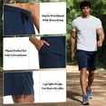 thumbnail image 4 of Cadmus Men's 9" Linerless Workout Shorts - Casual Loose Comfy Drawstring for Running Sports Athletic Gym with Pockets, 4 of 9