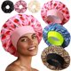thumbnail image 1 of wonima11 3+3 Large Satin Bonnets with Scrunchies for Women, Wide Band Hair Bonnet for Sleeping Braids Curly Hair, 1 of 1
