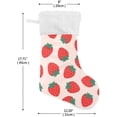 thumbnail image 2 of Coolnut Strawberry Christmas Stocking, Personalized Large Candy Stocking, Xmas Stockings Decoration Hanging Gift for Family Holiday Party Ornaments Decor Fireplace, 2 of 7