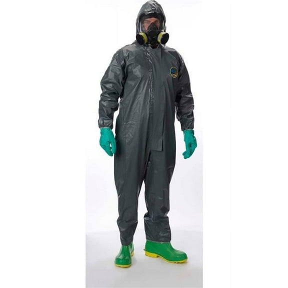 Lakeland Industries B2210849 51130 Pyrolon CRFR Disposable Coverall with Hood, Elastic Face & Wrists, Ankles - Extra Large - 6 per Case