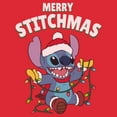 thumbnail image 2 of Mens Lilo & Stitch Merry Stitchmas Lights T Shirt, 2 of 5