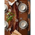 thumbnail image 2 of nqOlkjepod Brown Marble Table Runner 120 Inches Long Farmhouse Dress Scarves, Ombre Abstract Striped Mottled Aesthetic Dining Tablerunner for Coffee Table/Kitchen Island/Party Décor, 13" x 120", 2 of 8