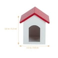 thumbnail image 3 of KAKOWELY 1Pcs Miniature Dog House White Color Compact Design Indoor Use,2.05"X2.09"X2.28", 3 of 4
