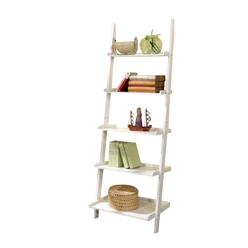Furniture of America Dupre Transitional Wood 5Shelf Ladder Bookcase in