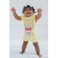 thumbnail image 2 of Disney Winnie the Pooh Infant Baby Girls Snap Romper and Bucket Sun Hat Newborn to Infant, 2 of 5