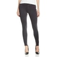 thumbnail image 6 of HUE Plus Size Lace-Up Microsuede Skimmer Leggings (Dark Gray, 1X), 6 of 6