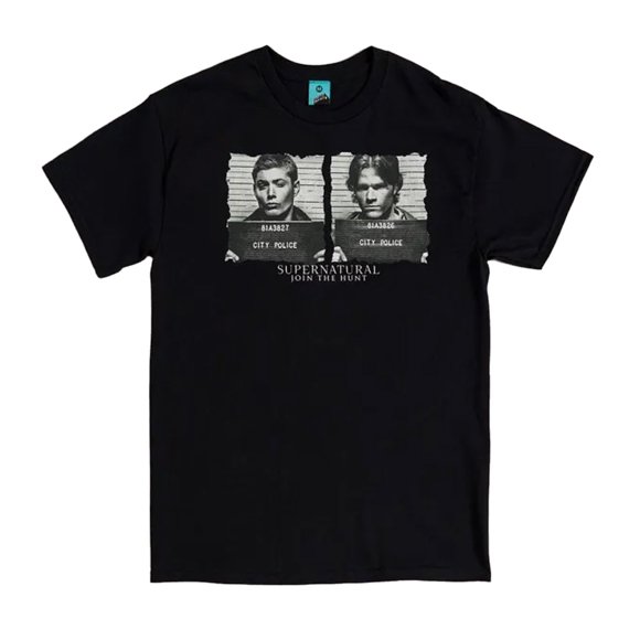 Supernatural Adult Sam & Dean Mugshot T-Shirt