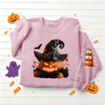 thumbnail image 6 of VKOYWKM Women's Halloween Print Crew Neck Sweatshirt Cute Spooky Graphic Sweatshirts Oversized Long Sleeve Sweatshirts Fall Pullover, 6 of 6