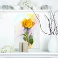 thumbnail image 1 of Design Art - Rose With Green Leaves Painting, 1 of 4