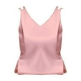 thumbnail image 2 of WTXUE Camisole Tops Sleeveless Tops for Women V Neck Large Size Suspender Vest In Summer Versatile Temperament Sleeveless Top V Neck Tank Tops for Women Plus Size Tops Summer Tops for Women Pink L, 2 of 4
