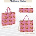 thumbnail image 6 of FORMRS Womens Corduroy Tote Bag Crossbody Shoulder Handbag with Pocket, Pink Doughnuts, 6 of 7