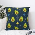 thumbnail image 4 of Yiaed Avocado in Space Print Pillow Covers Super Soft Decorative Square Throw Pillow Covers Case Cushion Covers for Sofa Couch Bedroom Car Decor（No pillow core）-26"x26", 4 of 7