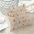 thumbnail image 4 of Fall Pillow Covers 18x18 Set of 2, Burnt Orange Pumpkin Autumn Outdoor Farmhouse Decorative Throw Pillowcase Thanksgiving Autumn Harvest Cushion Cover for Sofa Couch Living Room Bed Decor, 4 of 6