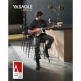 thumbnail image 2 of VASAGLE EKHO Collection - Bar Stools Set of 2, Swivel Counter Bar Stools with Backs, Synthetic Leather with Stitching, Mid-Century Modern, 30'' Tall, 2 of 5