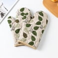 thumbnail image 4 of Cotton Heat - Resistant Oven Mitt & Pot Holder Set with Hanging Loops, Green Kitchen Gloves for Baking & Cooking (4 - Piece), 4 of 6