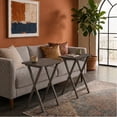 thumbnail image 3 of Mainstays Solid Rubberwood Folding TV Tray Tables, Set of 2, Walnut, 3 of 9