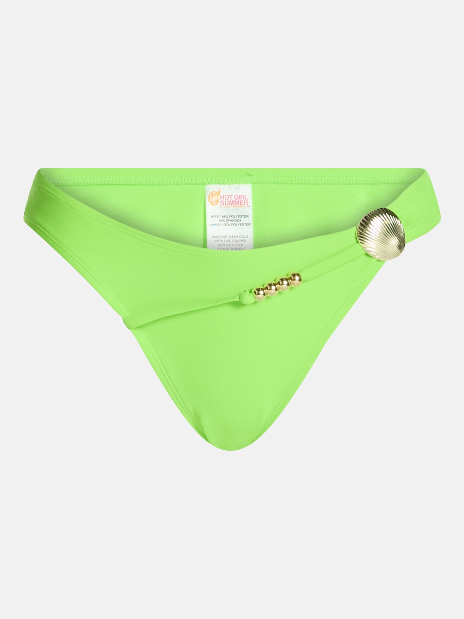 Hot Girl Summer by Megan Thee Stallion Shell Bikini Bottoms with High Leg, Sizes XS-3X
