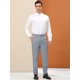 thumbnail image 3 of Pantalones de Vestir Lars Amadeus Ajustados Frente Plano Color Sólido Gris XL, 3 of 6