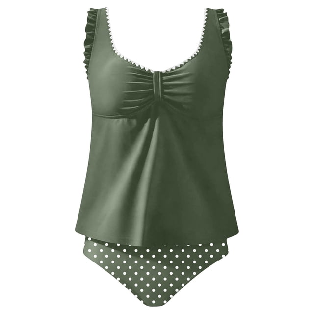 Bikini Set for Women High-Waisted Two-Piece Swimsuit with Wide Supportive Straps and Removable Padding for Beach Pool and Vacation