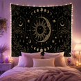 thumbnail image 2 of Celestial Sun and Moon with Stars on Black Background Mystical Boho for Space Enthusiasts Celestial Wall Art Housewarming Gift Tapestry Wall Hanging for Bedroom and Living Room, 2 of 7