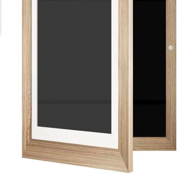 Marcos de arte para niños de madera Apertura frontal Marco de fotos con tapa Decoración para el hogar (Color de madera) Likrtyny Libre de BPA