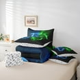 thumbnail image 6 of Homewish Gamepad Game Controller Twin Bedding Sets 7-Piece, Blue Green Lightning Bedding Comforter Set, Teens Kids Boys Girls Reversible Sheet Sets, Super Cozy Room Decor, 6 of 8