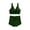 Green #054, variant on Swimwear Tankini for Women Modest Two Piece V-Neck Twist Front Full Coverage Boyshorts for Beach Navy S