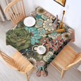 thumbnail image 2 of Vintage Pioneer Flower Collage Square Tablecloth,Waterproof Square Table Cover,Wipeable Spillproof Washable Table Cover for Home Kitchen Party Decor 42"X42"(107x107cm), 2 of 6