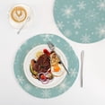thumbnail image 4 of WOBOGO White Snowflakes Coil Placemats 3pcs Resistant Hot Pads Mat for Table Counter Cooking Potholder 15in, 4 of 6
