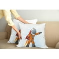 thumbnail image 2 of Ambesonne Space Throw Pillow Cover 2 Pack, Astronaut Galaxy Journey, 16", Orange Grey Red, 2 of 7