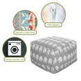 thumbnail image 6 of Majestic Home Goods Ottoman Pouf Ellie Gray, 6 of 6