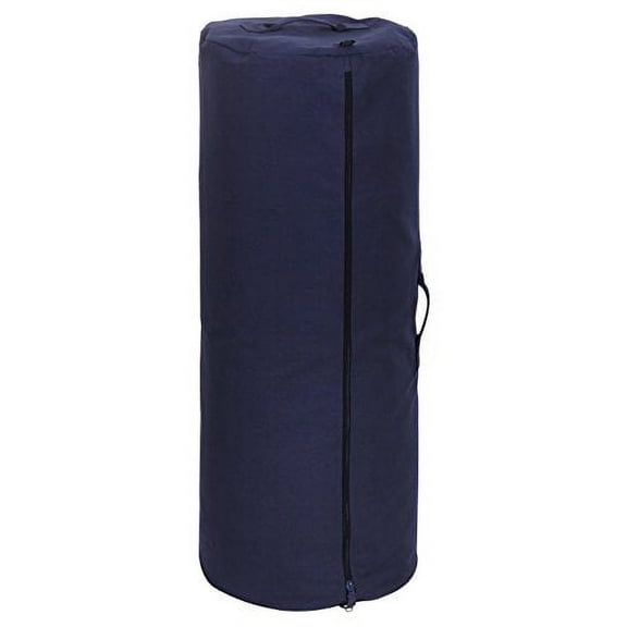 Rothco 17267 Canvas Duffle Bag with Side Zipper, Navy Blue - 30 x 50 in.