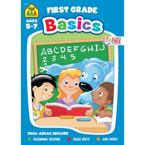 Pre-Owned School Zone First Grade Basics 96-Page Workbook (Paperback) 1601591624 9781601591623