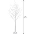 thumbnail image 3 of White, Christmas Tree 4ft 48 Lights 48 Branches Birch Modeling Plastic Material, 3 of 8