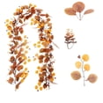 thumbnail image 2 of 1Pack 5.7Ft Fall Artificial Eucalyptus Garland,Artificial Fall Garland Autumn Rustic Vine,Faux Leaf Vine for Thanksgiving Rustic Wedding Arch Table Runner Mantel Wall Hanging Decor, 2 of 4