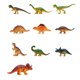 thumbnail image 4 of EeaseMX Juego de 50 dinosaurios de juguete de plástico para niños, modelo de planta de simulación, empaquetado en barril., 4 of 7