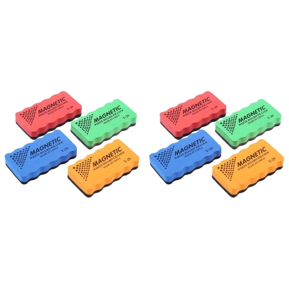 2 PCS Dry Erase Erasers,Heavy-Duty Magnetic Whiteboard Dry Erasers,Reusable Mini Whiteboard Cleaning Pads,0.78x2.36x4.13 inch Chalkboard Wiper Supplies for Office,Home,Whiteboard (Green)